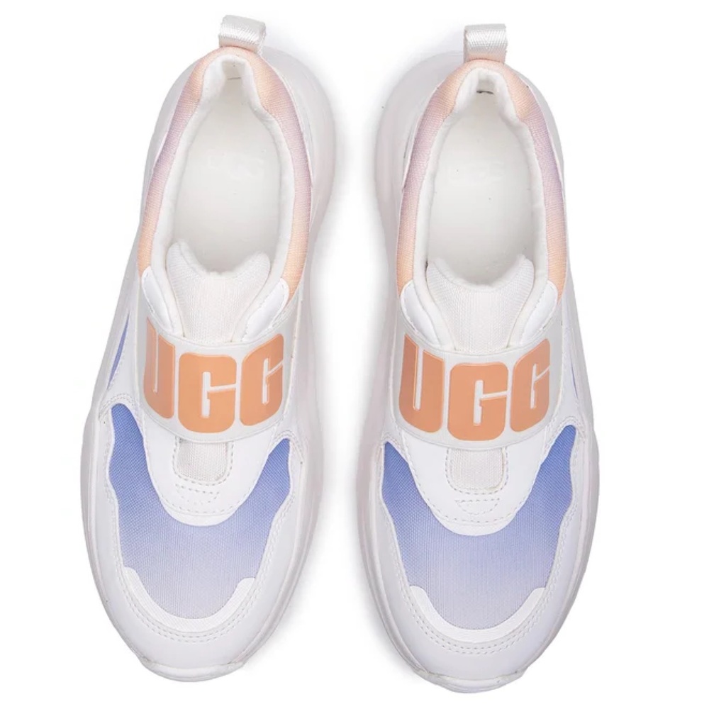 UGG  Women's‎ La Flex Sneaker Scallop Gradient 6 whithe pink & blue